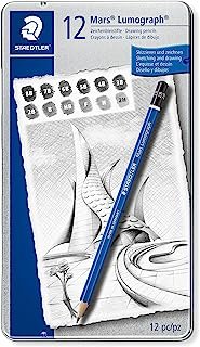 STAEDTLER Lumograph Graphite Drawing & Sketching Pencils, Soft Set of 12 Degrees (100G12S) - HD Photo